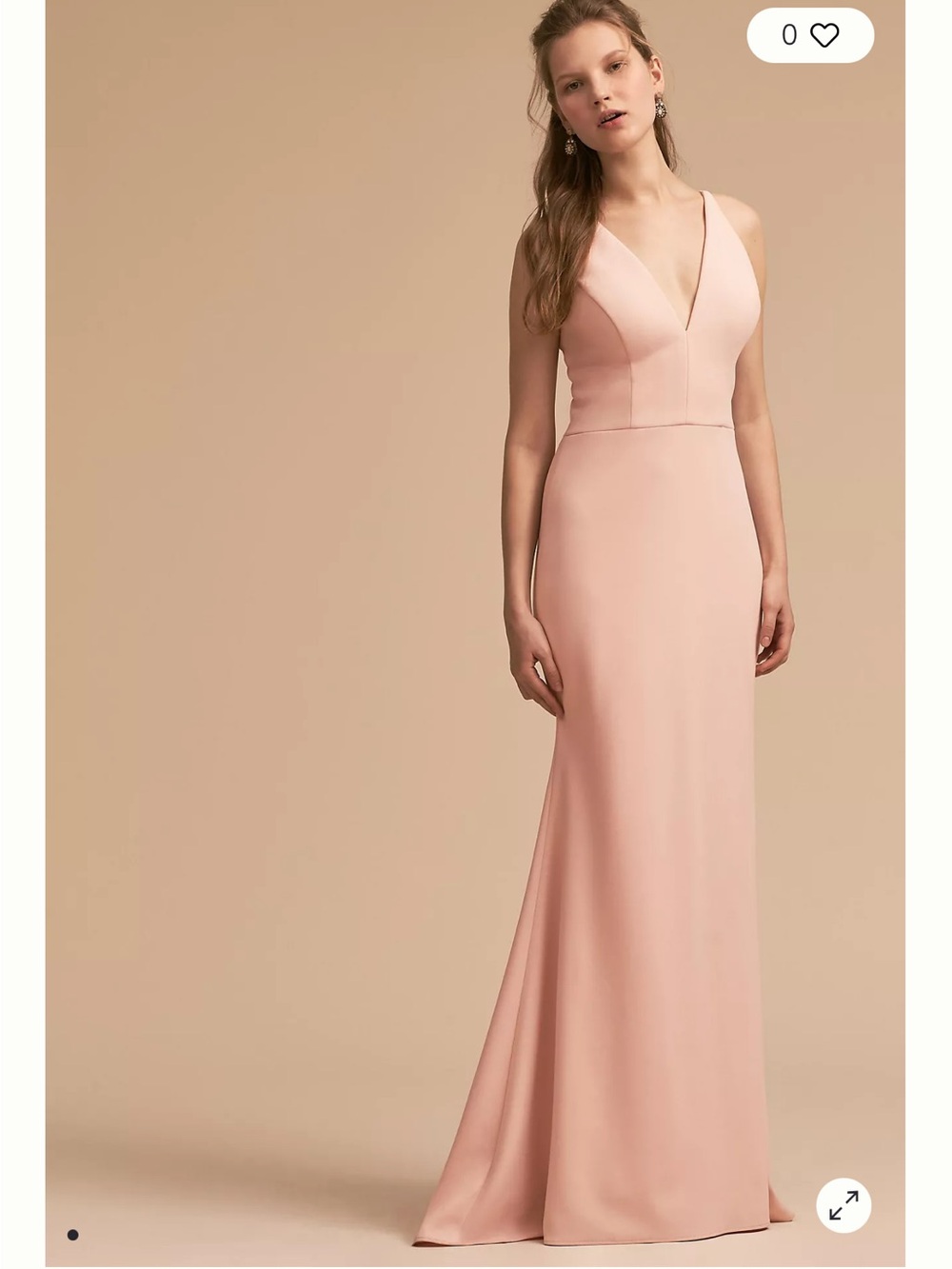 BHLDN Jones Blush V-Neck Maxi Dress